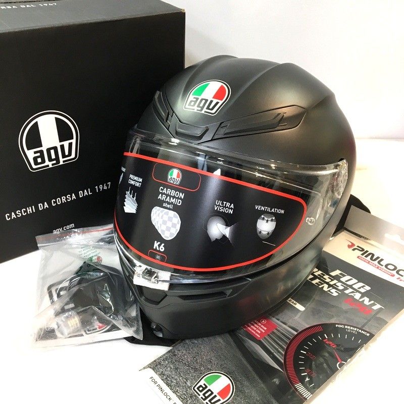 即決】AGV エージーブイ フルフェイスヘルメット K6 マットブラック