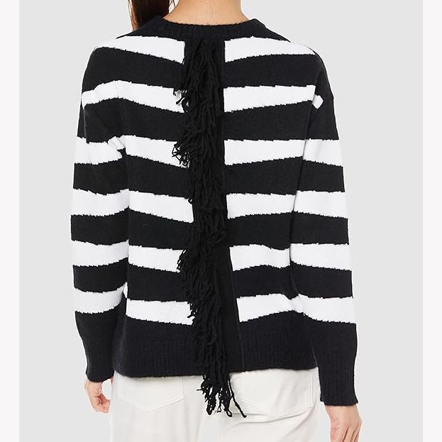 サイズ：1・M・新品】パーリーゲイツ ゼブラ柄 アルパカクルーネック