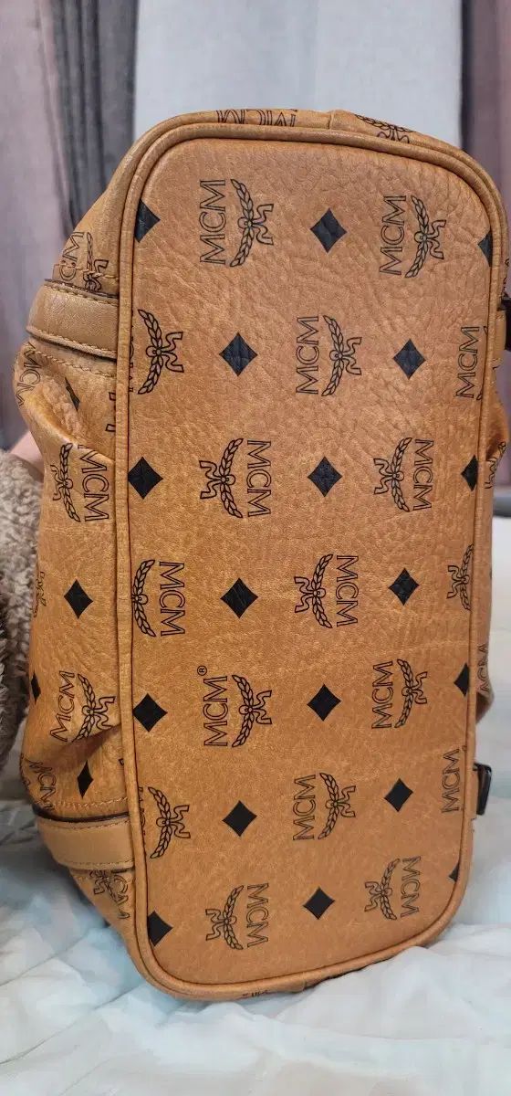 MCM ロゴ プリント トートバッグ ブラウン - メルカリ