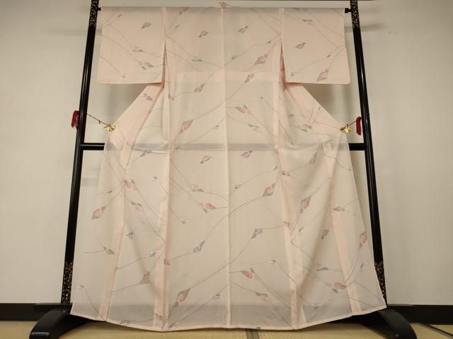 平和屋着物＊夏物　小紋　絽　枝花文　正絹　逸品　AABE4338jd 平和屋着物＊夏物 小紋 絽 枝花文 正絹 逸品 AABE4338jd 【公式通販】