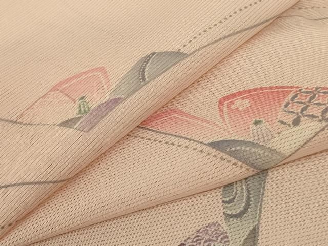平和屋着物＊夏物　小紋　絽　枝花文　正絹　逸品　AABE4338jd 平和屋着物＊夏物 小紋 絽 枝花文 正絹 逸品 AABE4338jd 【公式通販】