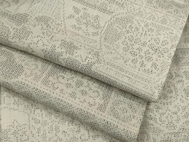 平和屋着物＊夏物 結城紬 夏結城 100亀甲 吉祥文 正絹 逸品 未使用