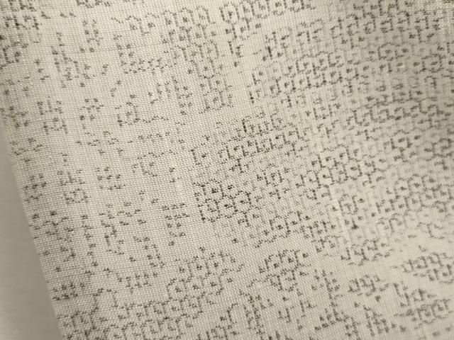 平和屋着物＊夏物 結城紬 夏結城 100亀甲 吉祥文 正絹 逸品 未使用