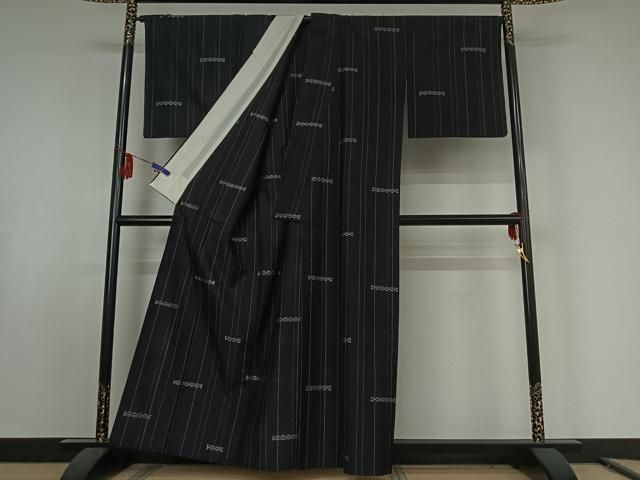 平和屋着物▽上質な紬 単衣 横段文 正絹 逸品 AABE9291jh - メルカリ