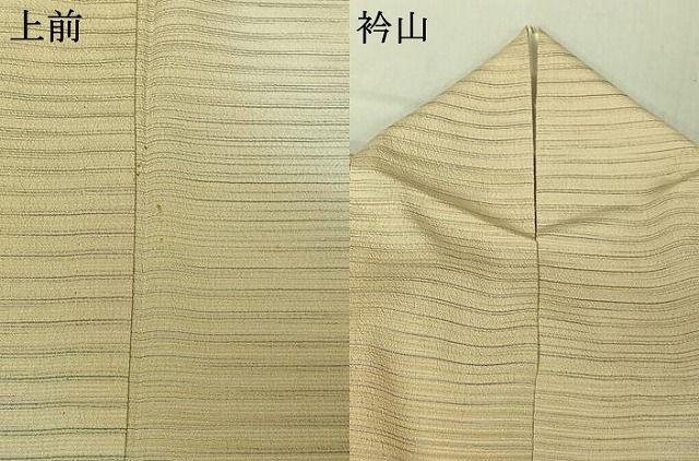 平和屋着物▽本塩沢 やまだ織 訪問着 染色作家 桐村博 訪問着 単衣 横