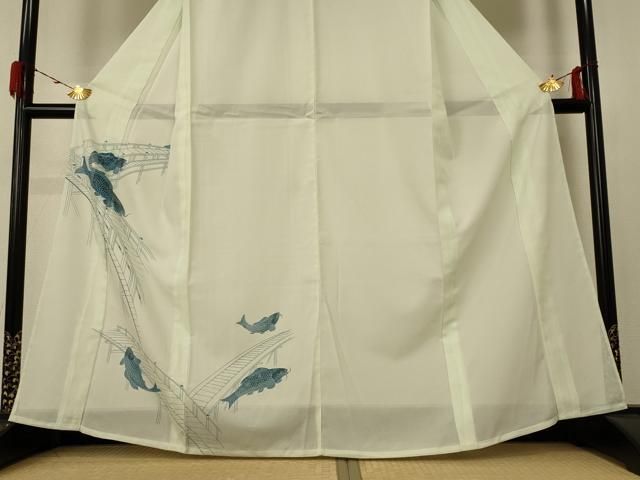 平和屋着物＊夏物 訪問着 絽 鯉 洗える着物 AABE7481jd - メルカリ