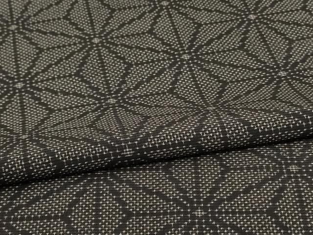 平和屋着物＊夏物 本場大島紬 夏大島 麻の葉文様 正絹 逸品 AABE7496jd