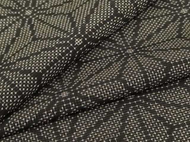 平和屋着物＊夏物 本場大島紬 夏大島 麻の葉文様 正絹 逸品 AABE7496jd