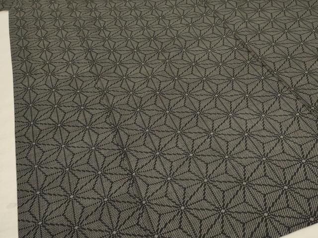 平和屋着物＊夏物 本場大島紬 夏大島 麻の葉文様 正絹 逸品 AABE7496jd