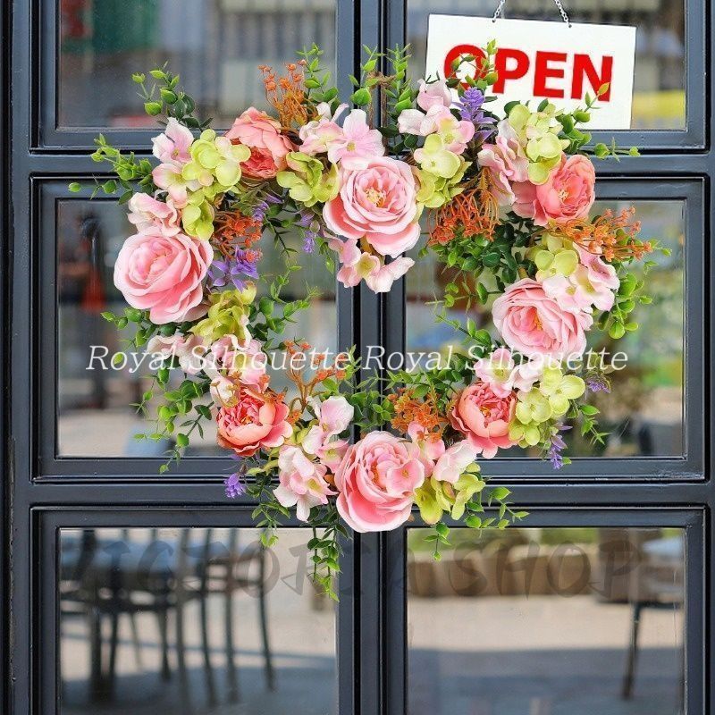 ローズ40cm アーティフィシャルフラワーリースフラワーリースリース