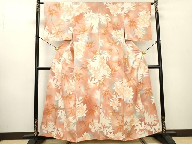 平和屋着物●上質な小紋　型染　幾何学花鳥文　正絹　逸品　DAAZ5077du 平和屋着物○上質な小紋 型染 幾何学花鳥文 正絹 逸品 DAAZ5077du