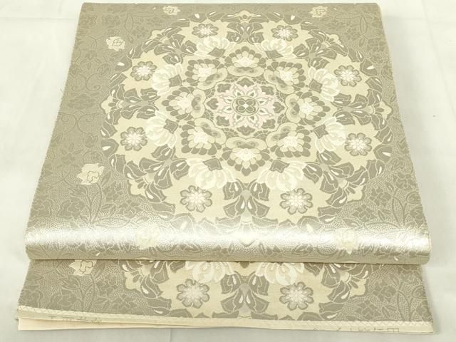 平和屋着物◎六通柄袋帯 天平華文 正倉院 プラチナ箔 正絹 逸品