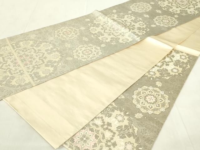 平和屋着物◎六通柄袋帯 正倉院狩鞍文 プラチナ箔