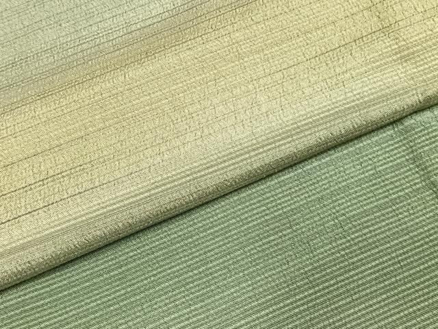 平和屋着物▽本塩沢 やまだ織 訪問着 染色作家 桐村博 単衣 霞文 暈し