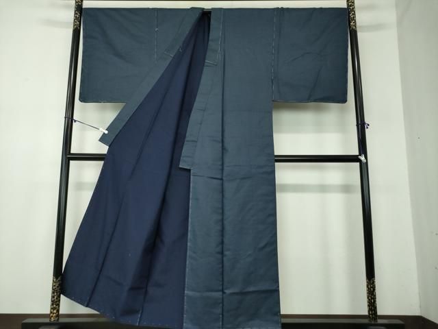 平和屋着物○男性 紬 アンサンブル キングサイズ 長羽織 100亀甲 総