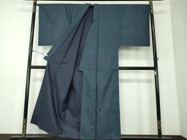 平和屋着物○男性 本場大島紬 アンサンブル 長羽織 100亀甲 総詰め