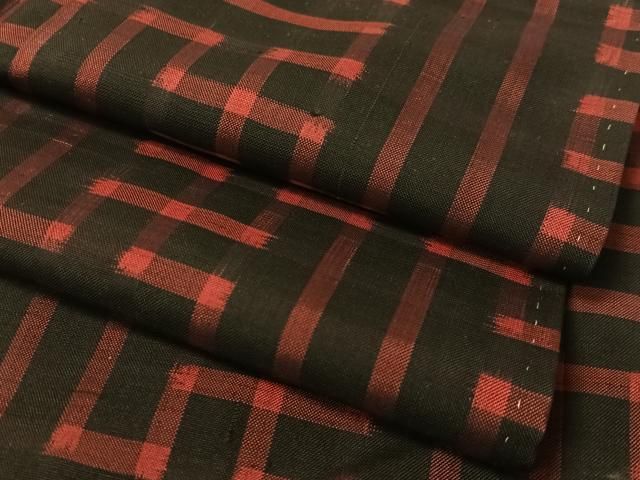 平和屋着物●本場大島紬　アンサンブル　龍郷絣　秋名バラ　正絹　逸品　CABB5029vp 平和屋着物○本場大島紬 アンサンブル 龍郷絣 秋名バラ 正絹 逸品
