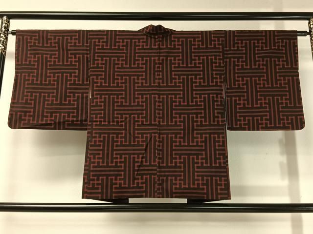 平和屋着物○本場大島紬 アンサンブル 龍郷絣 秋名バラ 正絹 逸品