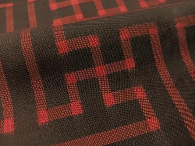 平和屋着物●本場大島紬　アンサンブル　龍郷絣　秋名バラ　正絹　逸品　CABB5029vp 平和屋着物○本場大島紬 アンサンブル 龍郷絣 秋名バラ 正絹 逸品