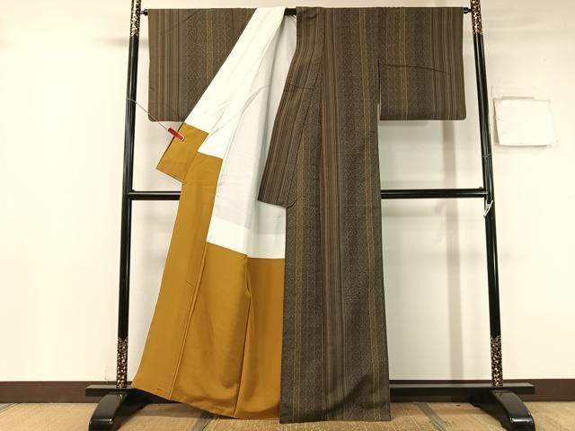 平和屋着物○上質な紬 陽彩 縞 証紙付き 正絹 逸品 CABB5034vp - メルカリ