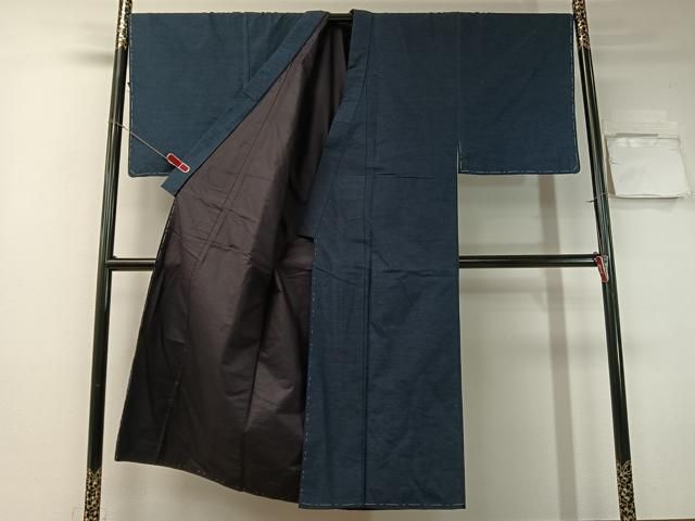 平和屋着物○男性 紬・ひげ紬羽織・長襦袢セット 武将 米沢 美鈴織 留