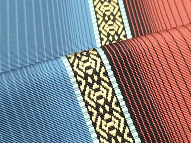 平和屋着物○本場筑前博多織 八寸名古屋帯 粋縞 福絖織物謹製 博多金