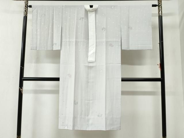 平和屋着物○長襦袢 無双仕立て 兎 草花丸文 正絹 逸品 CABB4542yc