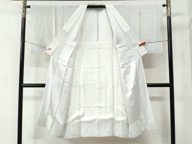 平和屋着物○長襦袢 無双仕立て 兎 草花丸文 正絹 逸品 CABB4542yc