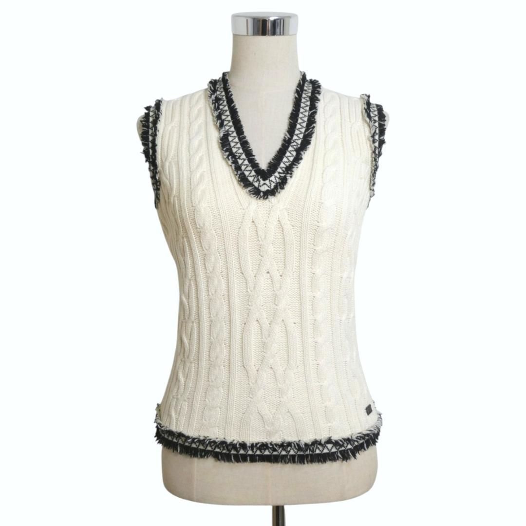 美品 CHANEL シャネル サイズ38 05C P25225 カシミヤ×コットン