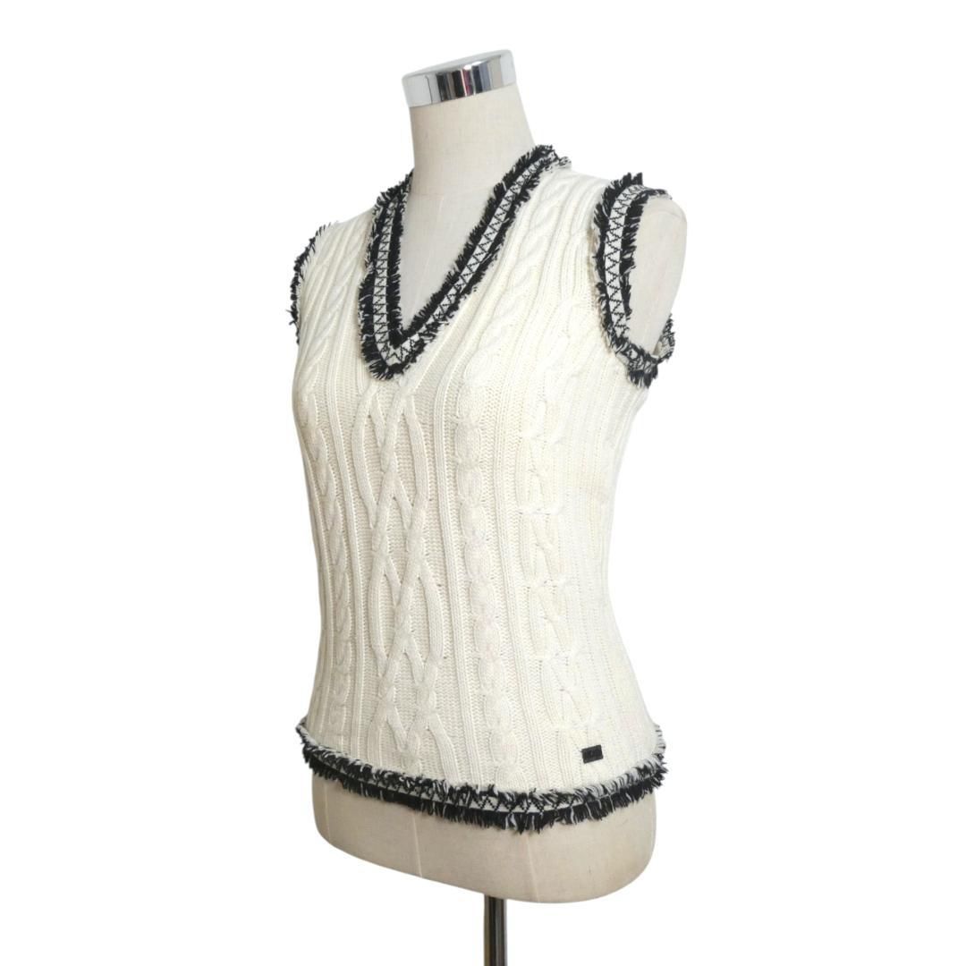 美品 CHANEL シャネル サイズ38 05C P25225 カシミヤ×コットン