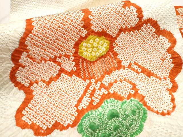 平和屋着物○九寸名古屋帯 総絞り 舞花文 正絹 逸品 CABB9402hy - メルカリ