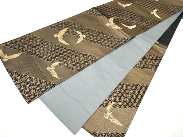 平和屋着物○染色作家 斉藤三才 六通柄袋帯 三才鳥 金糸 正絹 逸品