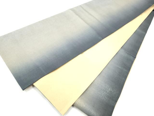 平和屋着物○結城紬 両面 全通柄袋帯 藤本真作 彩雅 金彩 証紙付き