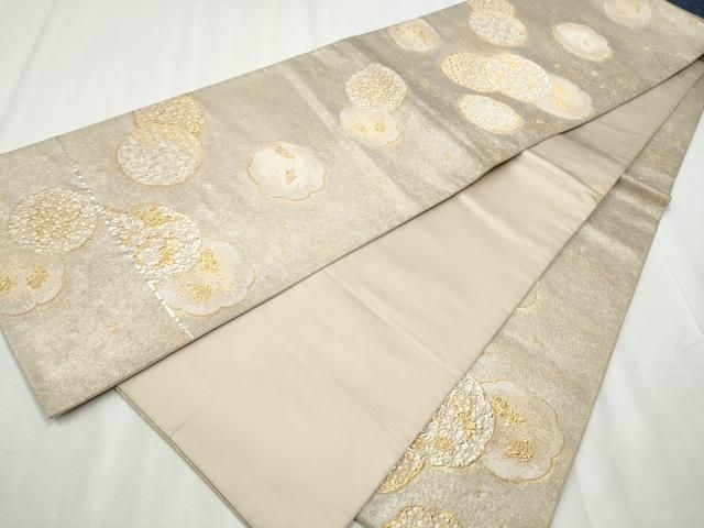 平和屋着物○西陣の名門 加納幸謹製 六通柄袋帯 唐織 花丸文 金銀糸