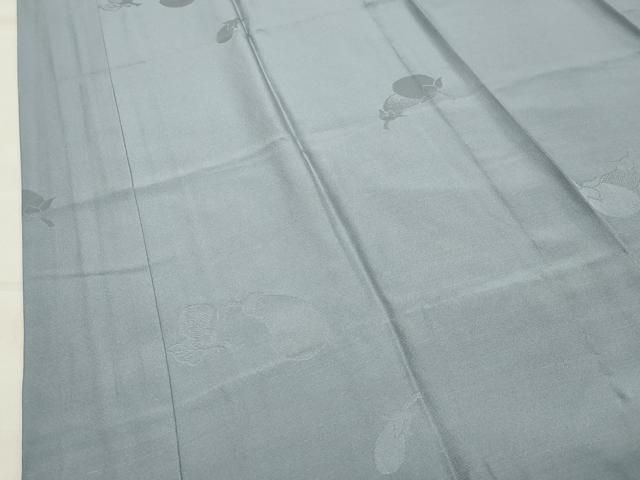  平和屋着物●長襦袢 無双仕立て 成り物地紋 灰青色 正絹 gh 長襦袢 長襦袢 半襦袢