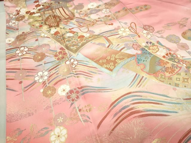 平和屋着物○大正の浮世絵師 竹久夢二 夢二ロマン 振袖 伊勢物語 鴨川