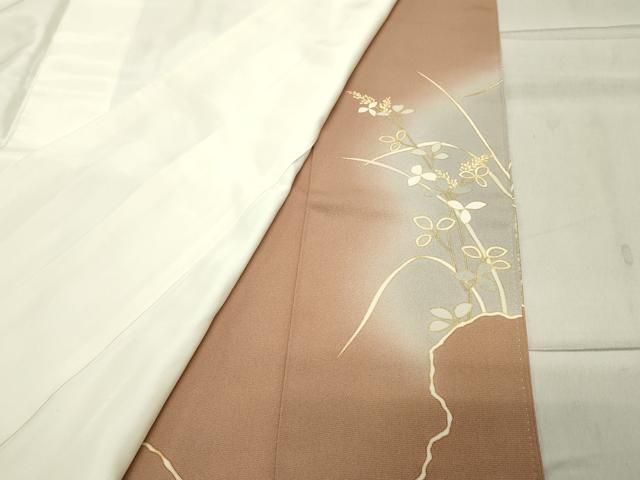 平和屋着物○京の名門 じゅらく謹製 帝王紫 色留袖 駒刺繍 色紙重ね花