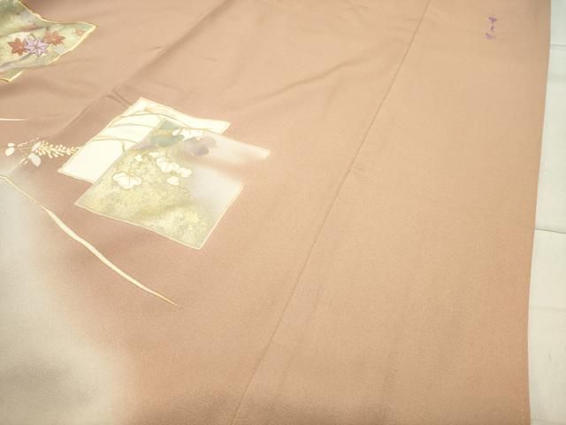 平和屋着物○京の名門 じゅらく謹製 帝王紫 色留袖 駒刺繍 色紙重ね花