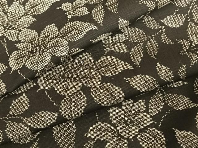 平和屋着物○本場大島紬 カタス9マルキ 泥染め 枝花文 大島古代紬謹製