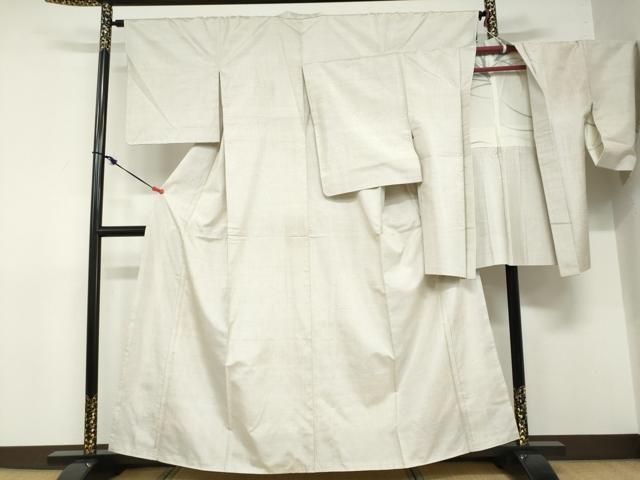 平和屋着物○本場大島紬 アンサンブル 白大島 7マルキ 蚊絣 正絹 逸品