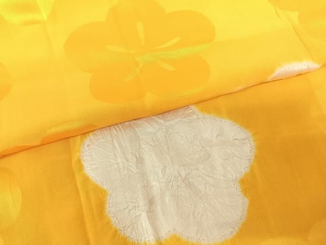 平和屋着物○振袖用長襦袢 無双仕立て 舞花文 半衿刺繍 正絹 逸品