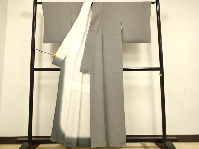 平和屋着物○江戸小紋 万筋 茶鼠色×蝋色 正絹 逸品 DABA8869du - メルカリ