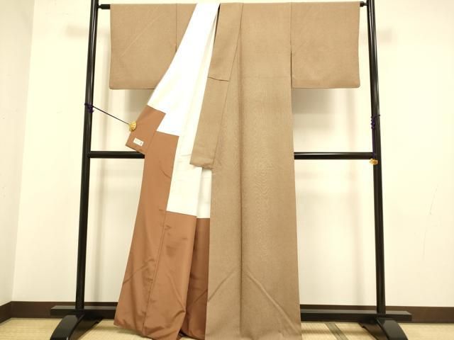 平和屋着物○洗える最高級着物 ＜英＞はなぶさ謹製 江戸小紋 万筋 渋紙