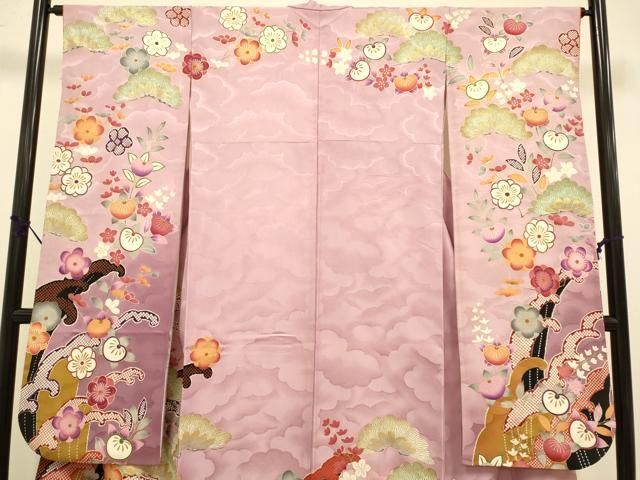 紫綬褒章受賞✨　巨匠『岩田専太郎✨』　両面✨六通柄袋帯✨　唐織✨　流水梅文✨美品 平和屋着物○紫綬褒章 巨匠『岩田専太郎』 振袖 駒刺繍 立波梅松文 暈