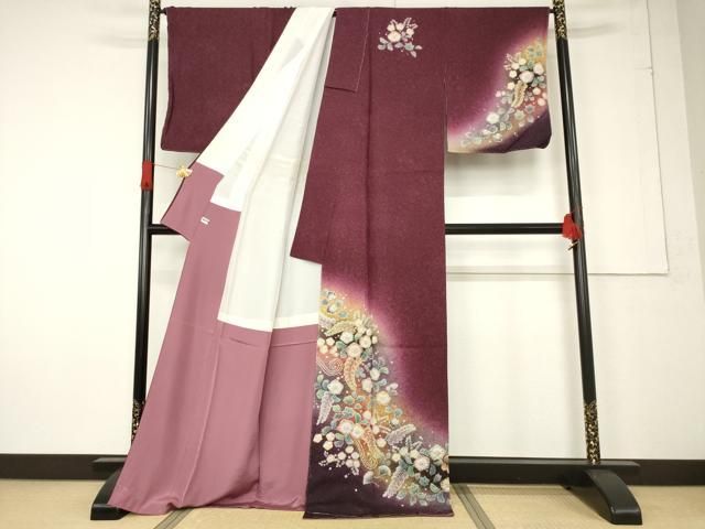 平和屋着物○伝統工芸士 寺谷昇 訪問着 辻が花 舞花文 暈し染め 金通し