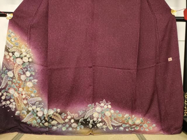 平和屋着物○伝統工芸士 寺谷昇 訪問着 辻が花 舞花文 暈し染め 金通し