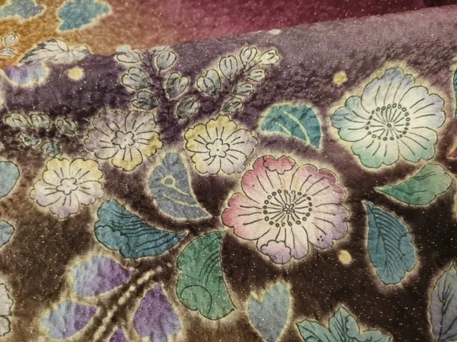 平和屋着物○伝統工芸士 寺谷昇 訪問着 辻が花 舞花文 暈し染め 金通し