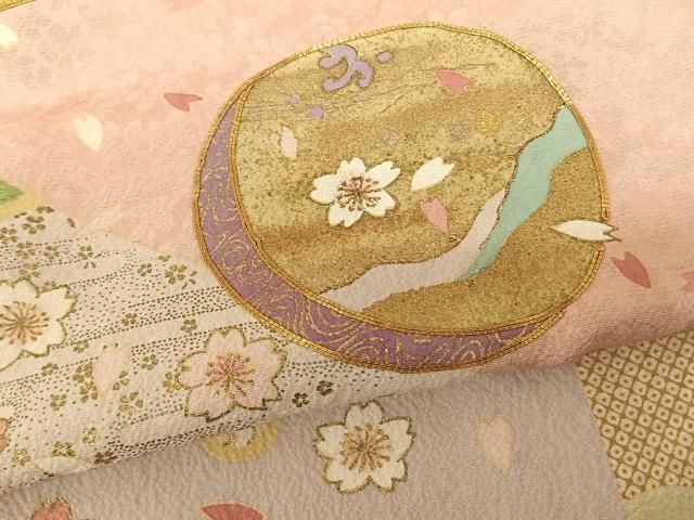 平和屋着物○豪華振袖 紫苑色 金彩 正絹 逸品 AABE1777fy 平和屋着物□