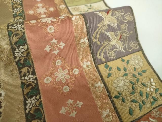 平和屋着物○西陣河村織物謹製・手織り 六通柄袋帯 唐織 手織 飛鳥鳳凰
