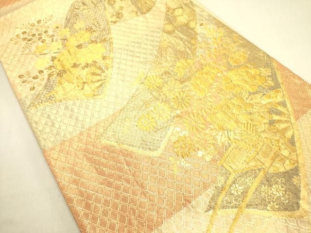 平和屋着物◎本綾佐賀錦 伝統工芸品産業功労者 岡野武一郎 六通柄袋帯